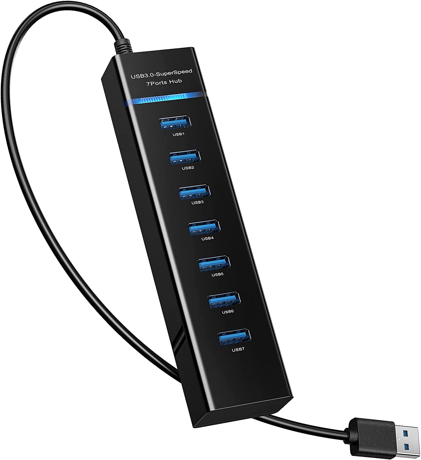 Hub 7 puertos USB 3.0 Hub adaptador de cable USB de alta velocidad