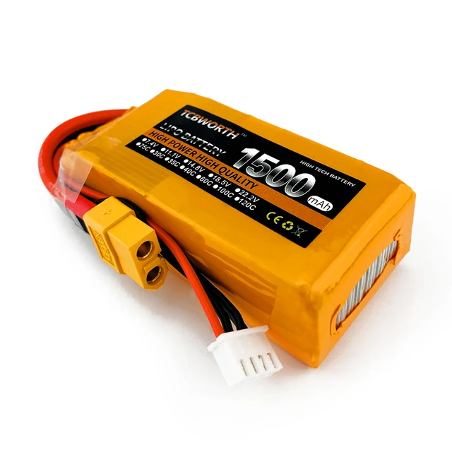 Batería de Lipo litio TCBWORTH 11.1V 3S 1500mAh 25C