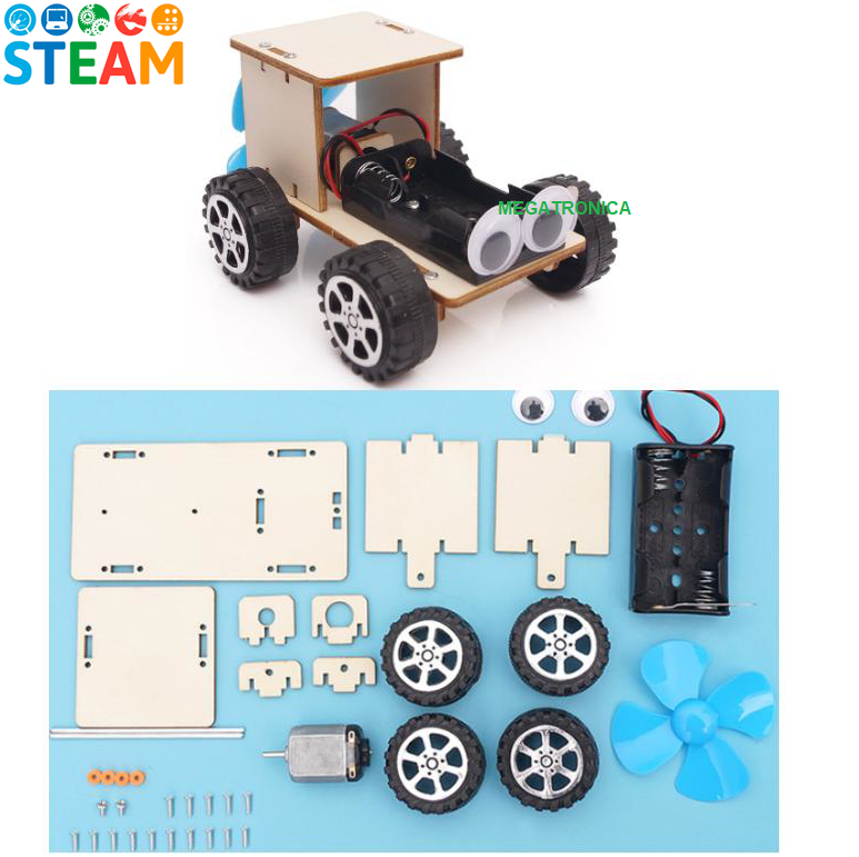 Kit Robot Vehiculo de Viento C-30A Steam Wind Car - Imagen 2