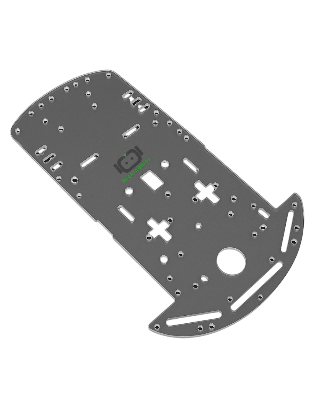 BASE ACRILICO PARA CHASIS ROBOT 2WD CON 4 SOPOTES PARA MOTOR