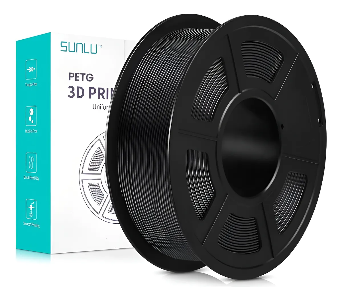 FILAMENTO PETG BLACK NEGRO 1.75 mm 1 kg  SUNLU