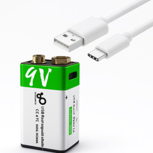 Batería Recargable 9V 1000 mAh con Puerto USB-C