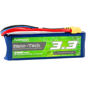 Batería LiPo Turnigy Nano-Tech 7.4V 3300 mAh 2S 35C con conector XT-60