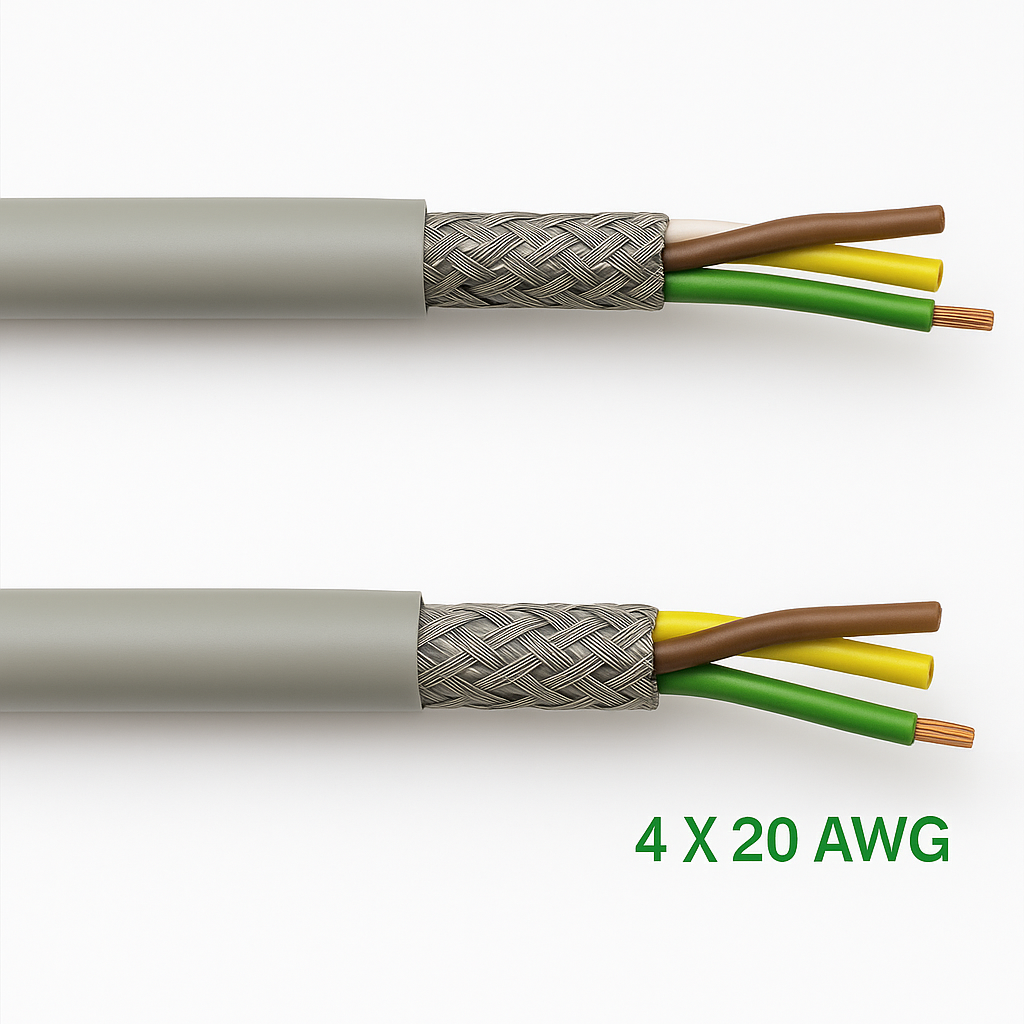Cable de Control Apantallado Cervitronic Liycy 250V 4X0.50 mm2 (4x20 AWG)