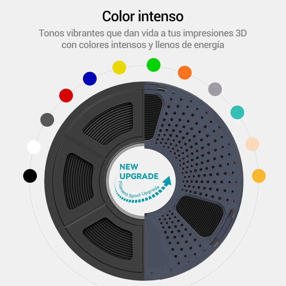 FILAMENTO SUNLU PLA+ 2.0 CYAN (CELESTE) 1.75mm - 1Kg - Imagen 2