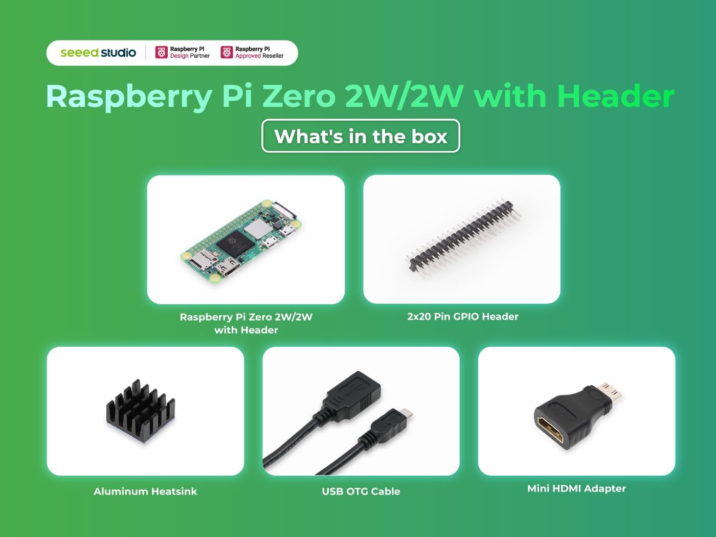 Kit Raspberry Pi Zero 2 W Basic Kit Quad-Core WiFi Bluetooth - Imagen 3