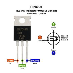 IRLZ44N Transistor MOSFET Canal N 55V 47A TO-220